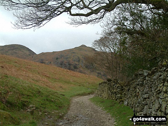 Walk c155 The Knott and Place Fell from Patterdale - Ullswater Shore Path between Howtown and Patterdale