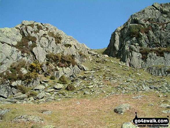 Walk c379 Rannerdale Knotts from Buttermere - Path up Rannerdale Knotts