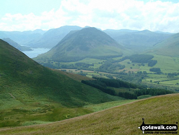 Walk c275 Darling Fell, Low Fell and Fellbarrow from Loweswater - Mellbreak from Darling Fell