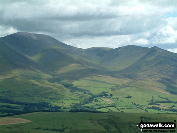 Walk c461 Great Sca Fell and Knott from Over Water - Skiddaw massif from Binsey