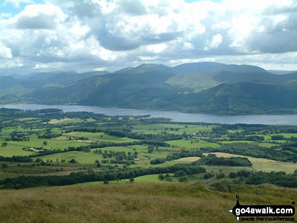 Walk c461 Great Sca Fell and Knott from Over Water - Bassenthwaite from Binsey