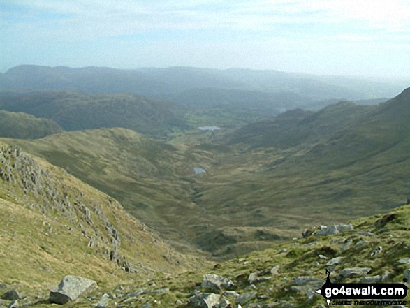 Greenburn Valley and Little Langdale from Great Carrs 