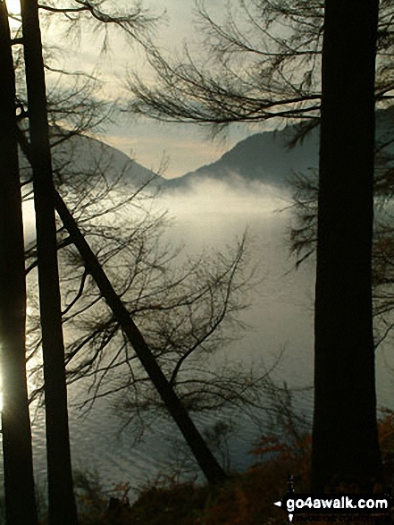 Walk c158 High Tove, Thirlmere and Blea Tarn from Watendlath - Early Morning mist on Thirlmere