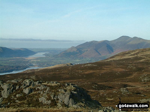 Derwent Water, Keswick, Bassenthwaite Lake and The Skiddaw Massif from High Seat 