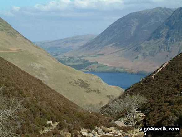 Walk c324 Starling Dodd and Great Borne from Buttermere - Crummock Water and Whiteside from Scale Beck