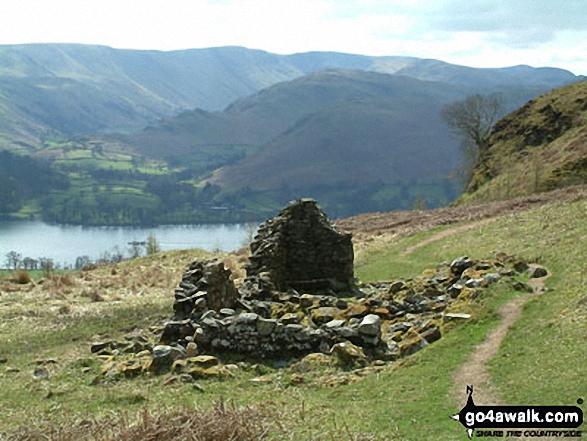 Walk c309 Great Mell Fell, Little Mell Fell and Gowbarrow Fell - Shooting lodge below Gowbarrow Fell (Airy Crag)