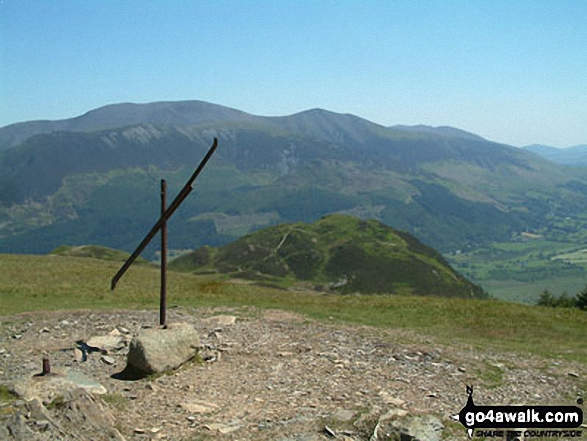 Walk c183 Lord's Seat and Graystones from Whinlatter Forest Park - Lord's Seat (Whinlatter) summit with Barf beyond