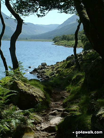 Walk c267 Haycock, Iron Crag, Lank Rigg and Grike from Ennerdale Water - Ennerdale Water shore path