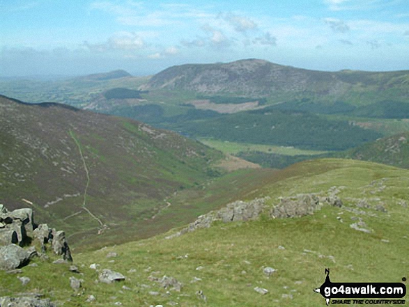 Walk c267 Haycock, Iron Crag, Lank Rigg and Grike from Ennerdale Water - Great Borne and Starling Dodd from Caw Fell