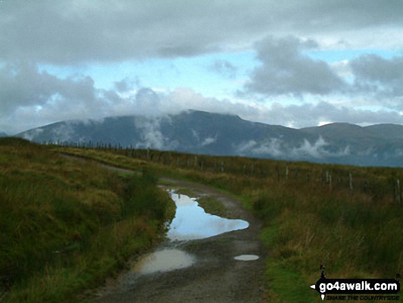 Walk c176 Clough Head and Great Dodd from Dockray - Green lane across Matterdale Common