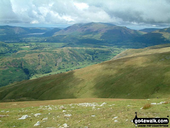 Walk c124 Helvellyn Ridge from Thirlmere - Skiddaw from Watson's Dodd