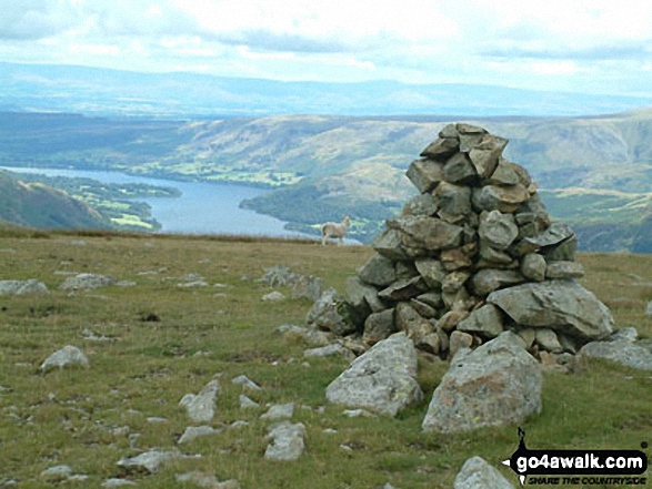 Green Side (White Stones) summit with Ullswater beyond 