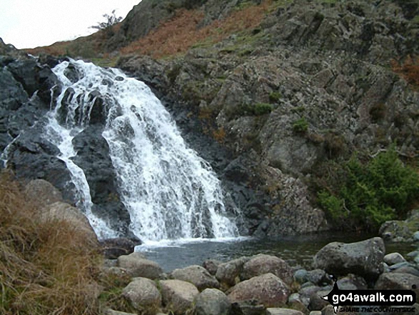 Walk c118 Great Gable from Seathwaite - Sour Milk Gill Falls