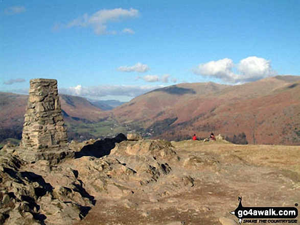 Walk c274 Loughrigg Fell from Elterwater - Loughrigg Fell summit cairn