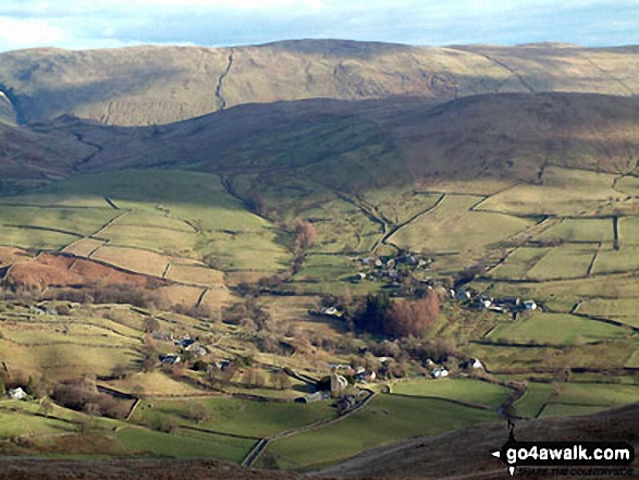 Kentmere village from Sallows 