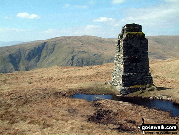 Walk c204 The Longsleddale Horizon from Stockdale - Survey Post on Tarn Crag (Sleddale)