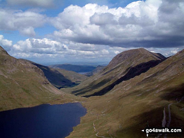 Walk c358 Seat Sandal, Fairfield and Heron Pike from Grasmere - Grisedale from Seat Sandal