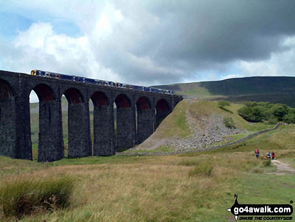 Heading for Whernside from Ribblehead on The Yorkshire Three Peaks Challenge