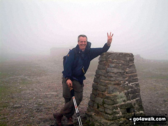 Walk ny322 The Yorkshire Three Peaks Challenge as a 2 day walk - Day 2 from Horton in Ribblesdale - On Ingleborough summit