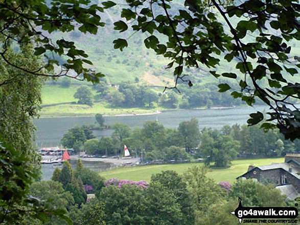 Walk c352 Gowbarrow Fell (Airy Crag) from Aira Force - Ullswater from Glenridding