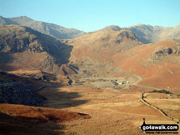 Walk c149 The Yewdale Fells from Coniston - Quarry Workings below Levers Water from near the Miners Bridge, Coniston