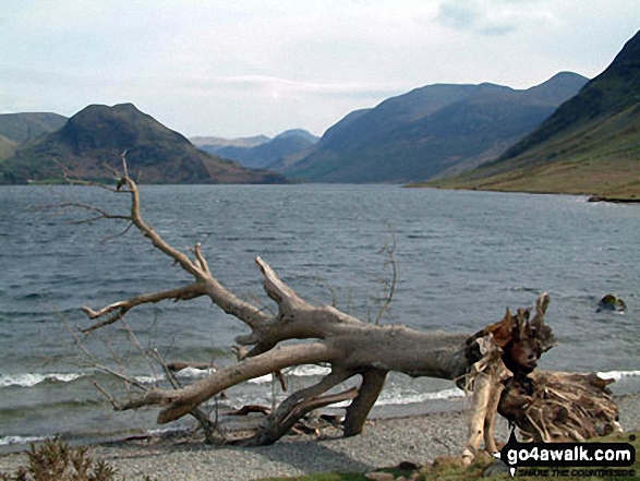 Fleetwith Pike and The High Stile massif from the North shore of Crummock Water 