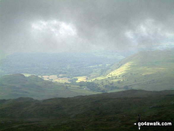 Walk c166 The Scafell Masiff from Wha House Farm, Eskdale - Eskdale from Slight Side