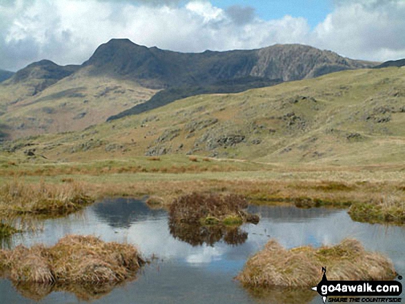 Walk c428 The Langdale Pikes, High Raise and The Easedale Fells  from Grasmere - Pavey Ark and-Harrison Stickle from Silver How