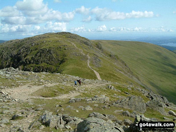 Walk c389 Great Rigg, Fairfield and Hart Crag from Ambleside - The path from Fairfield to Hart Crag