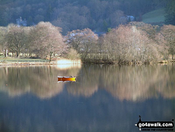 Walk c266 Seat Sandal and Fairfield from Grasmere - Fishing Boat on Grasmere