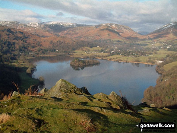 Walk c274 Loughrigg Fell from Elterwater - Grasmere from Loughrigg Fell