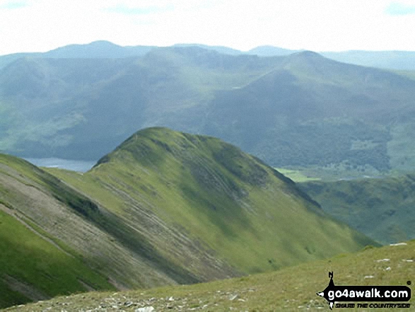 Walk Wandope walking UK Mountains in The North Western Fells The Lake District National Park Cumbria, England