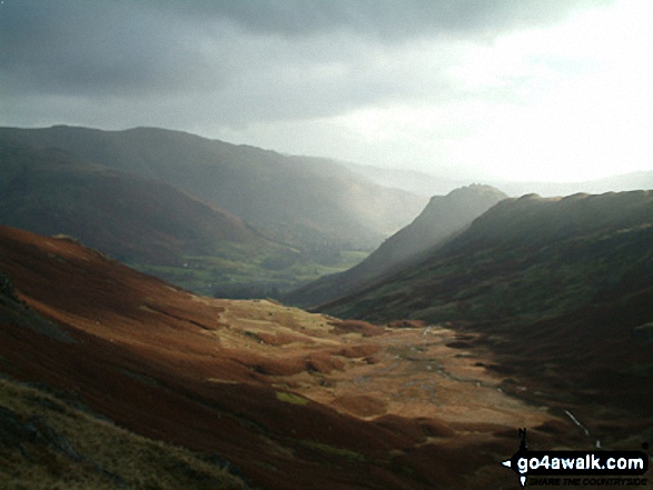 Greenburn Bottom and Helm Crag from Calf Crag 