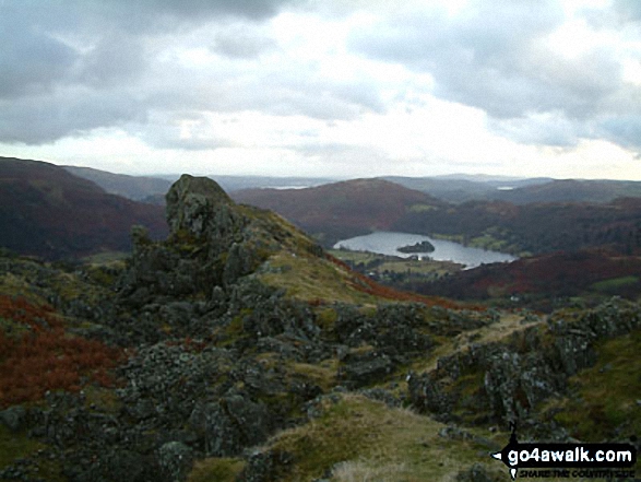 Walk c152 Calf Crag and Helm Crag from Grasmere - The Lion and the Lamb on Helm Crag