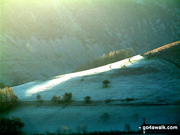 Walk c459 The Greater Newlands Horseshoe from Hawes End - Early morning sun on High Snab from Ard Crags