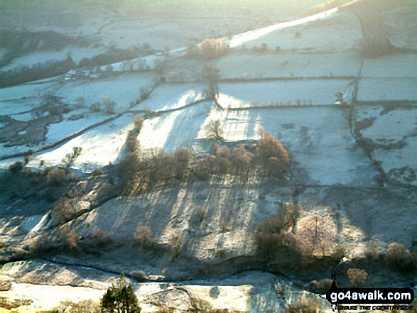 Frosty fields across Keskadale from Ard Crags 