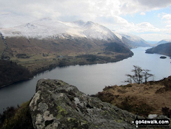 Thirlmere and a snowy Helvellyn range from Raven Crag (Thirlmere)