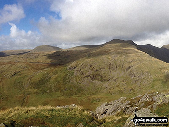 Walk c386 Yewbarrow from Wasdale Head, Wast Water - Haycock, Little Scoat Fell and Red Pike (Wasdale) from the summit of Yewbarrow