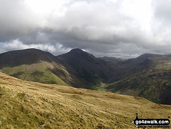 Kirk Fell, Great Gable, Great End and Lingmell from the summit of Yewbarrow 