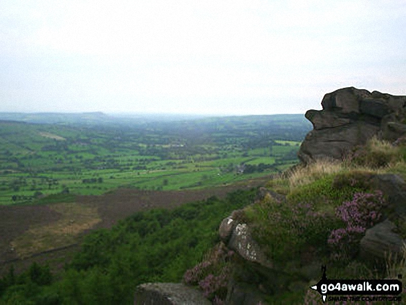 Walk s221 Gib Tor, The Roaches and Hen Cloud from Upper Hulme - North West from The Roaches