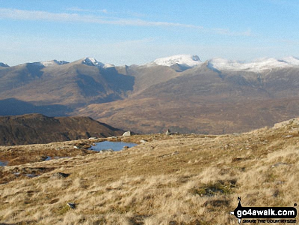 Walk h161 Beinn a' Chrulaiste from Altnafeadh, The Pass of Glen Coe - NNE from Beinn a' Chrulaiste