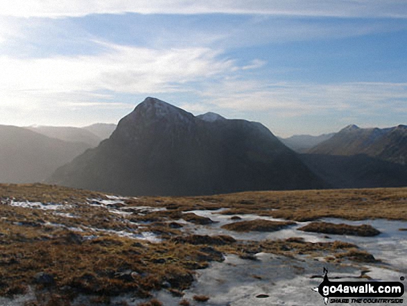 Walk h161 Beinn a' Chrulaiste from Altnafeadh, The Pass of Glen Coe - Buchaille Etive Mor from Beinn a' Chrulaiste