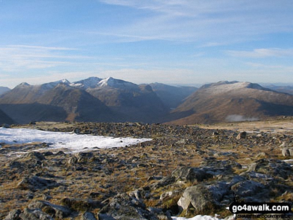 Walk h161 Beinn a' Chrulaiste from Altnafeadh, The Pass of Glen Coe - Glen Coe from Beinn a' Chrulaiste