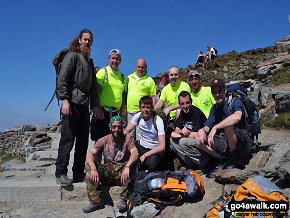 Walk gw140 Snowdon via The Rhyd-Ddu Path - ON the summit of Snowdon (Yr Wyddfa)