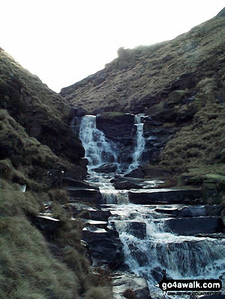 Walk gm126 Ashway Rocks and Great Dove Stones Rocks from Dove Stone Reservoir, Greenfield - Birchin Clough