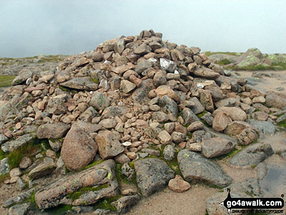 Braeriach (Braigh Riabhach) summit during a break in the clouds 