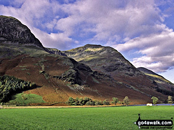 Walk c287 The High Stile Ridge and Hay Stacks from Buttermere - High Stile and Red Pike from the Gatesgarth, SE of Buttermere