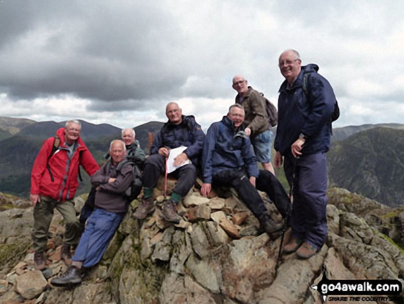 Walk c228 Hay Stacks from Buttermere - The Runaway Ramblers on top of Hay Stacks (Haystacks)