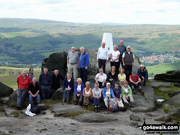 The Jubilee Walkers on top of Blackstone Edge above Littleborough