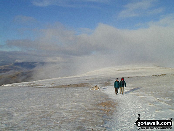 Walk c123 The Old Man of Coniston and Swirl How from Walna Scar Road, Coniston - Snow on The Old Man of Coniston